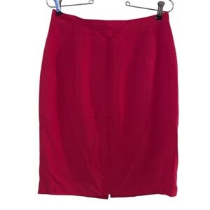Vintage Isaac Hazan Formal Pencil Skirt Slit Lined Pink